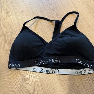 Calvin Klein Black Wireless Logo Band Bralette